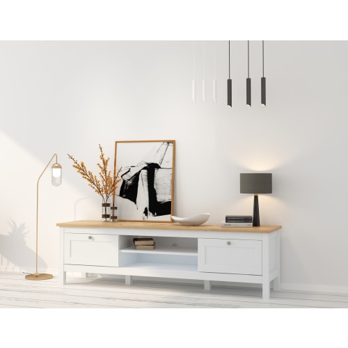 Hampton tv 2024 unit white